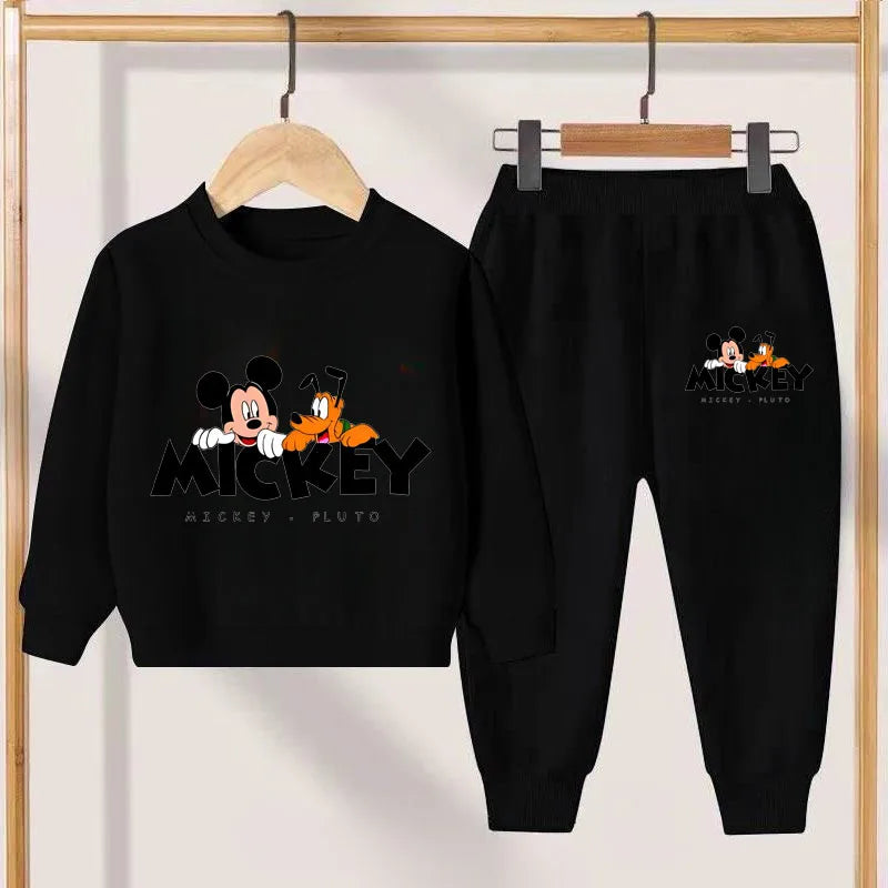 Mickey Maus Kinder Trainingsanzug – 2-teiliges Set mit Hoodie & langer Hose, atmungsaktiv & bequem für Frühling & Herbst