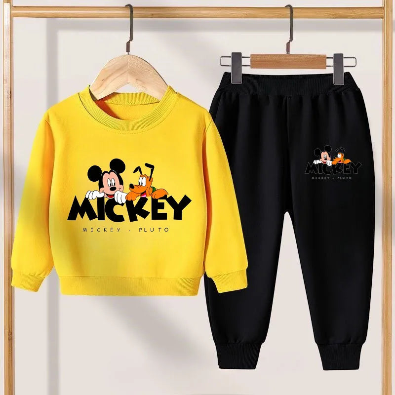 Mickey Maus Kinder Trainingsanzug – 2-teiliges Set mit Hoodie & langer Hose, atmungsaktiv & bequem für Frühling & Herbst