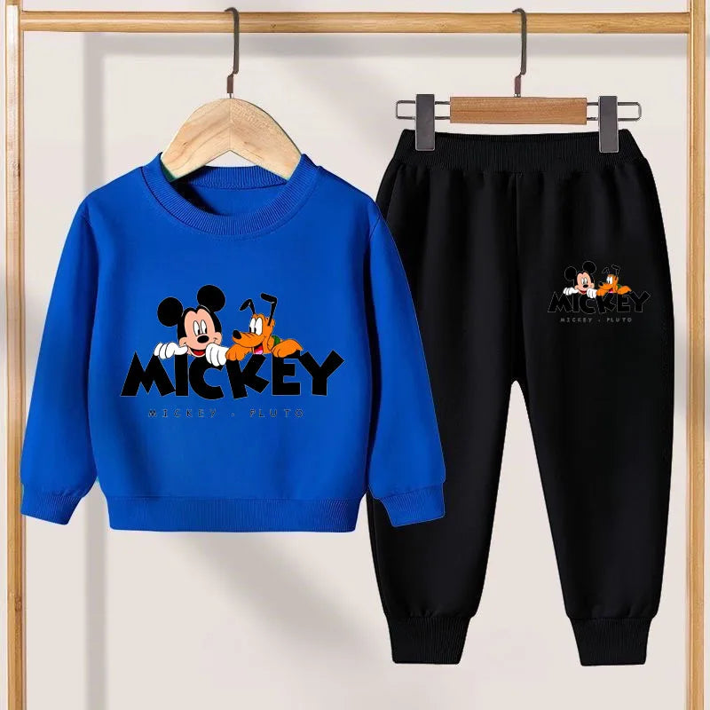 Mickey Maus Kinder Trainingsanzug – 2-teiliges Set mit Hoodie & langer Hose, atmungsaktiv & bequem für Frühling & Herbst