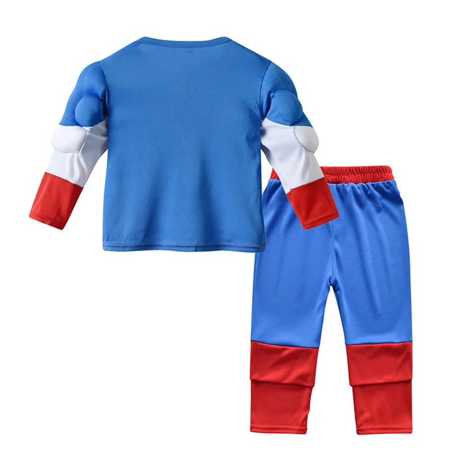 Marvel Superhelden Kostüm-Set – Spider-Man, Hulk & Captain America Cosplay für Kinder – Perfekt für Halloween & Geburtstage