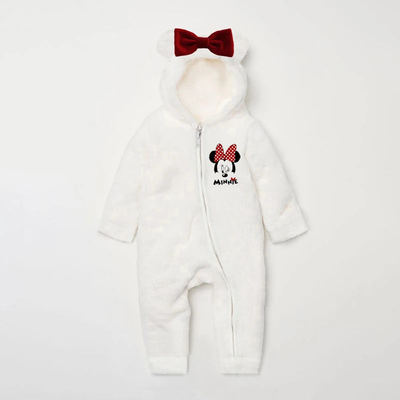 0-2 Jahre Baby Strampler für Frühling & Herbst – Warmer Fleece Overall mit Tiermotiv für Jungen und Mädchen